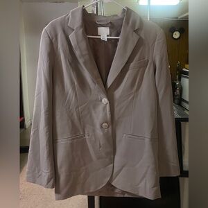 H&M Linen Taupe Blazer